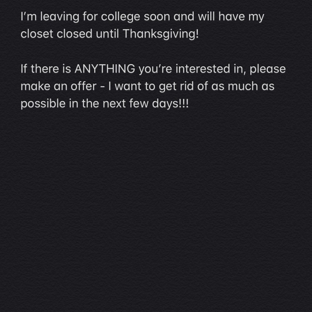 CLOSET CLOSING SOON!